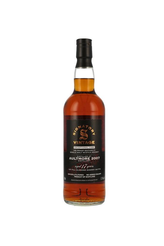 Aultmore 2007 Signatory Vintage 100 Proof Exceptional Cask Edition #1 57,1% 700ml
