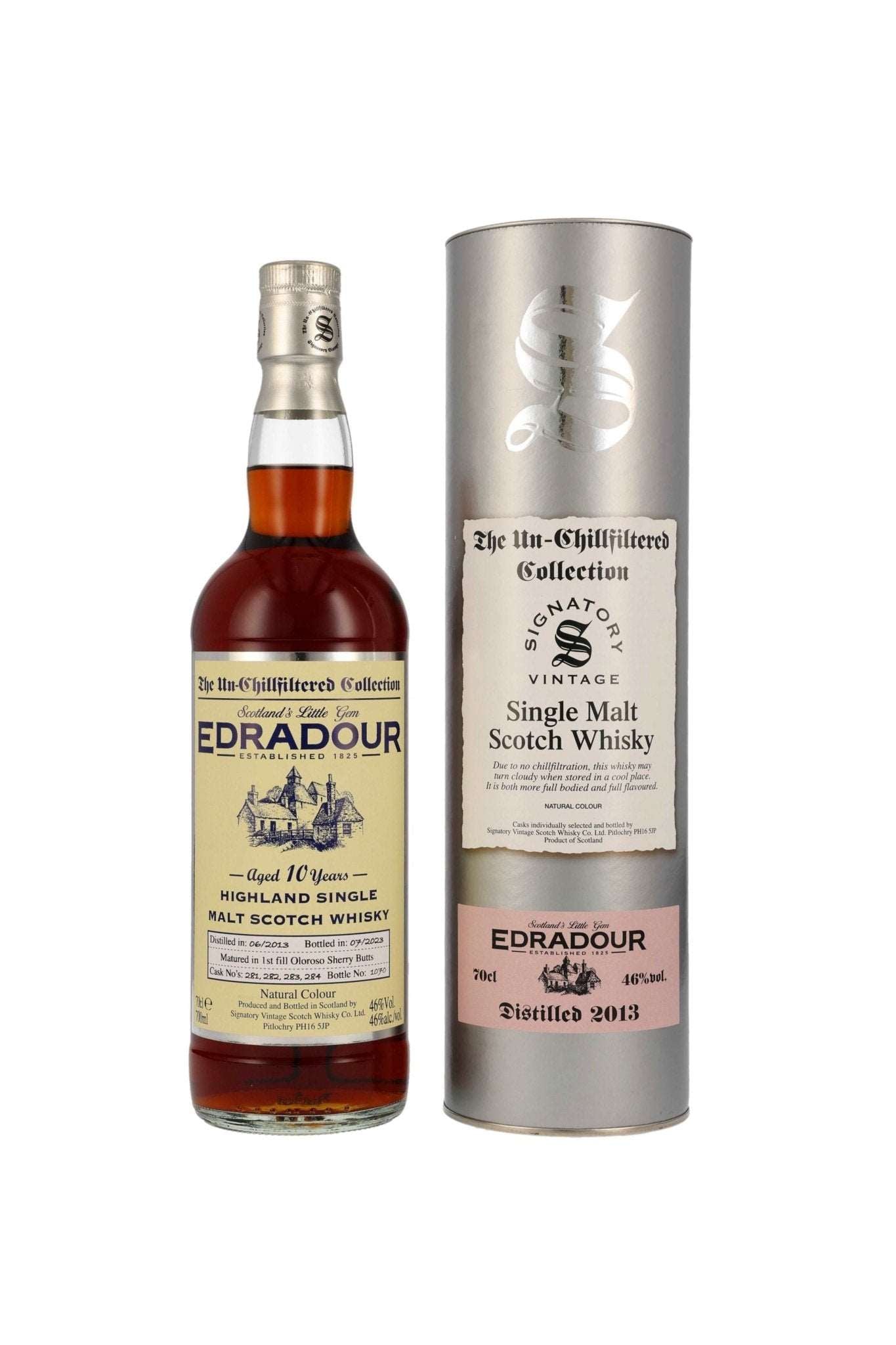 Edradour 2013/2023 SV The Un-Chillfiltered Collection Sherry Cask #281