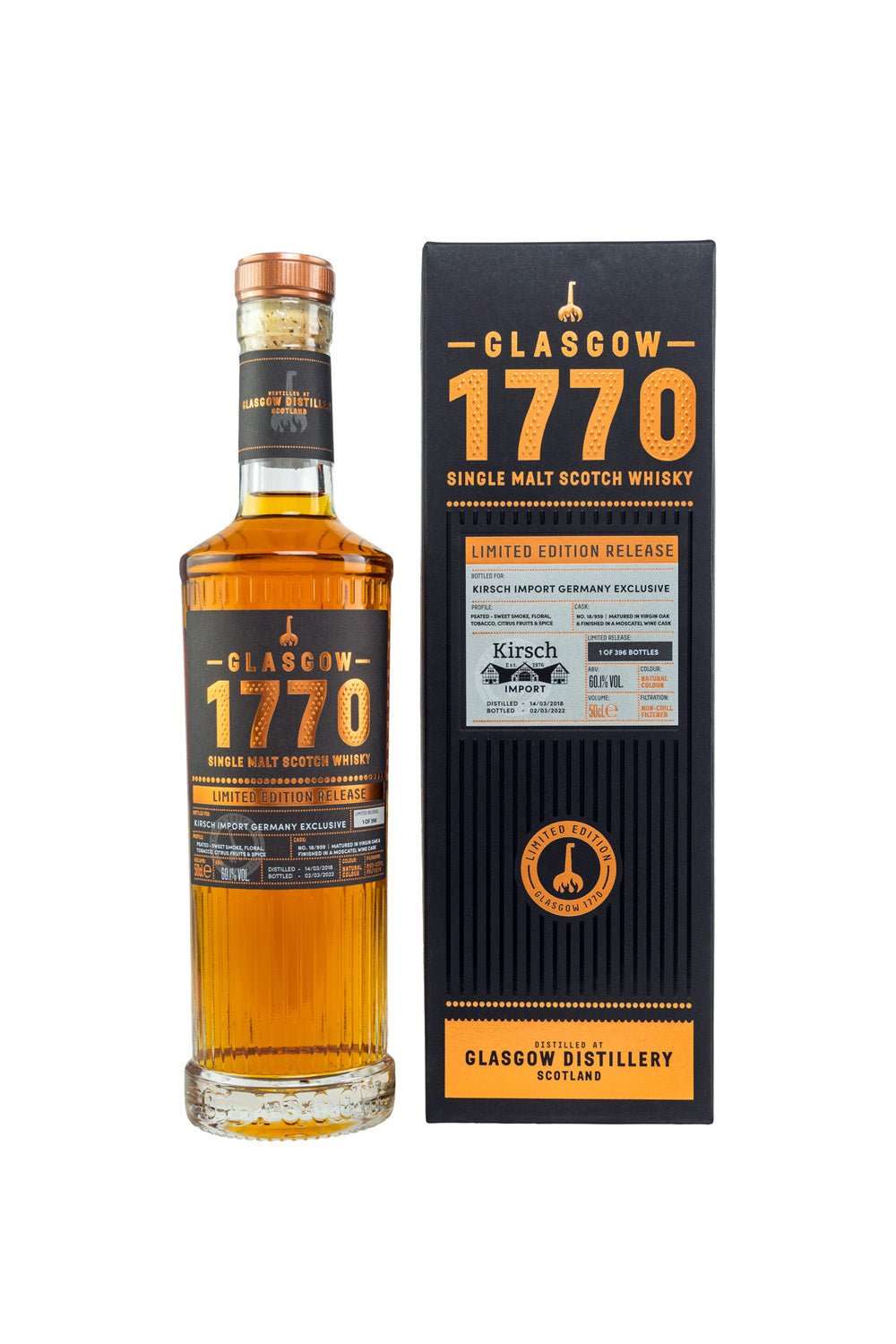 1770 Glasgow Distillery 2018/2022 Single Cask #18/959 for Kirsch 61,7% vol. 500ml - Maltimore
