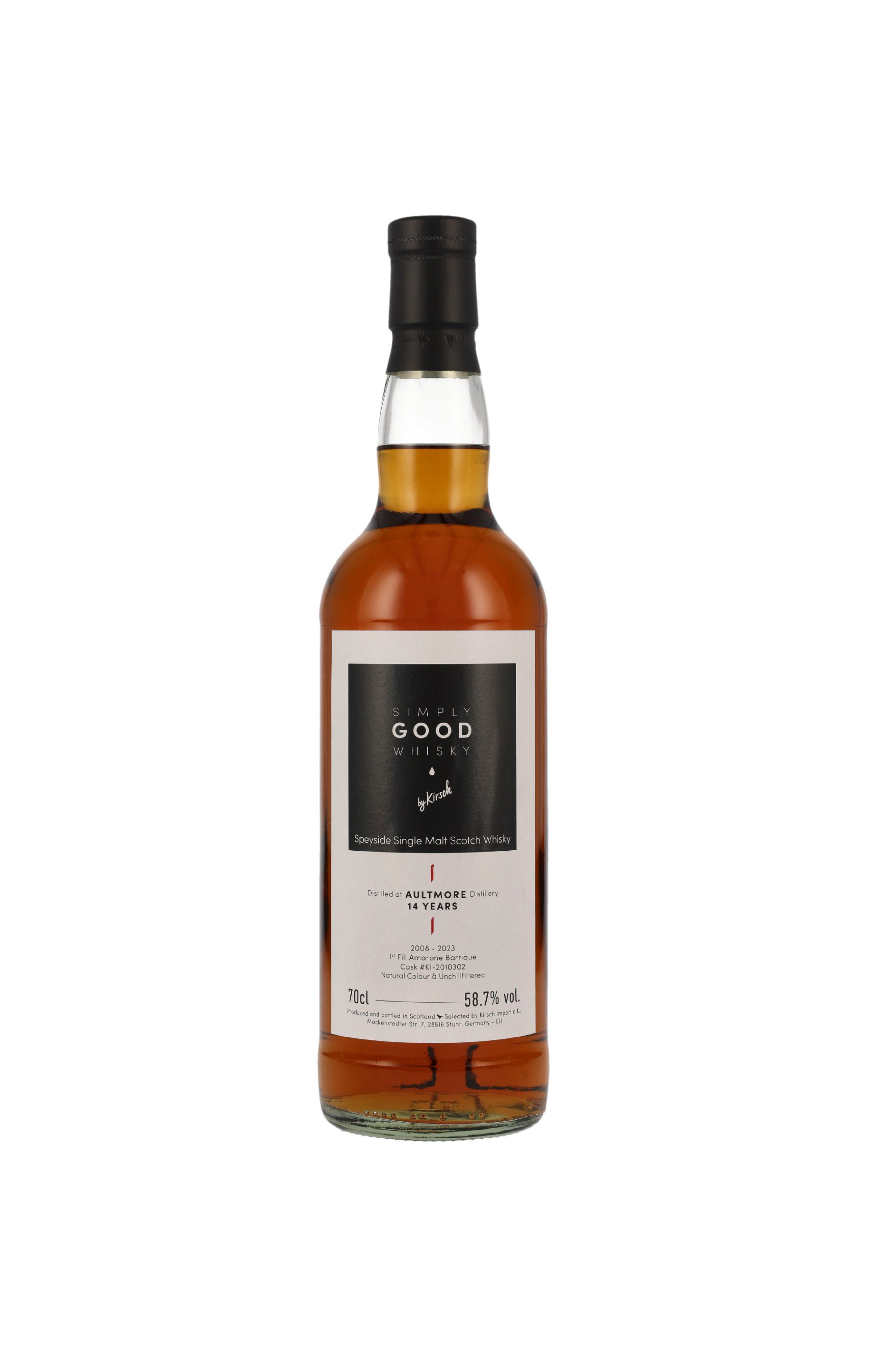 Aultmore 2008 KI 14 Jahre Simply Good Whisky by Kirsch Amarone Barrique 58,7% vol. 700ml
