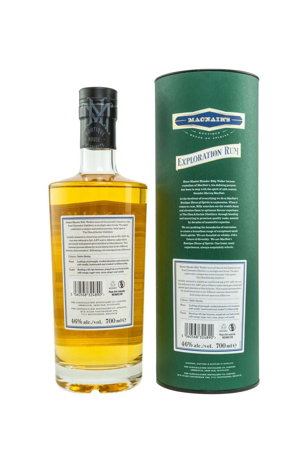 Exploration Rum Jamaica – Peated MacNair’s Boutique House of Spirits 46% vol. 700ml - Maltimore