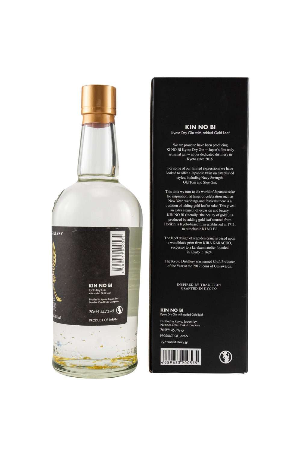 KINOBI - Kyoto Dry Gin - Kin No Bi Gold Leaf Edition 46% vol. 700ml - Maltimore