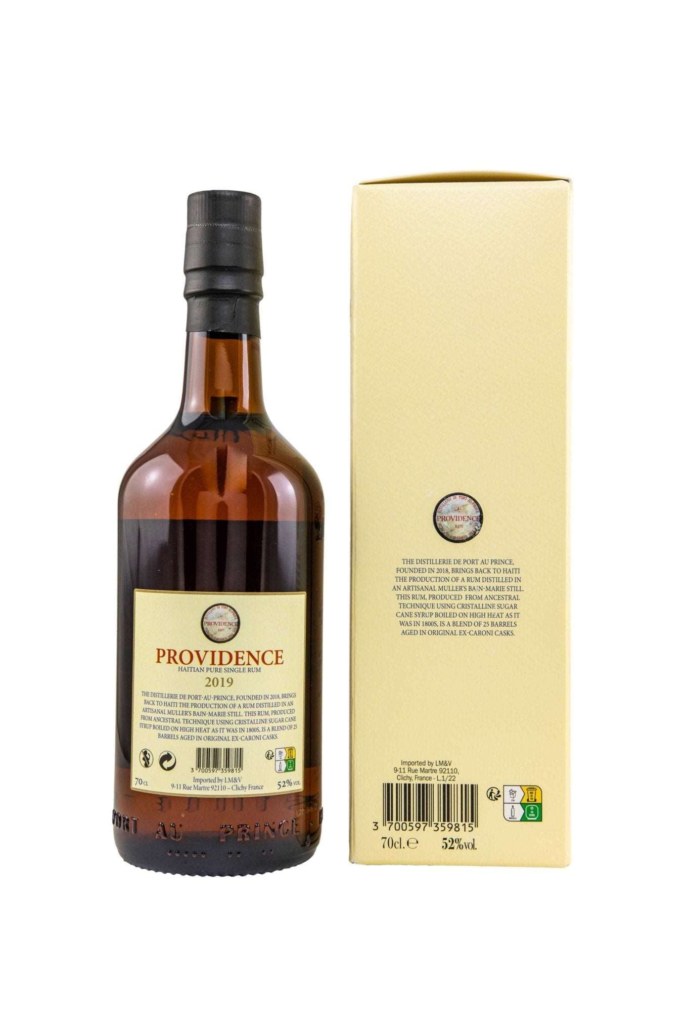 Providence 2019/2022 Haitian Pure Single Rum Caroni Rum Cask 52% vol. 700ml - Maltimore