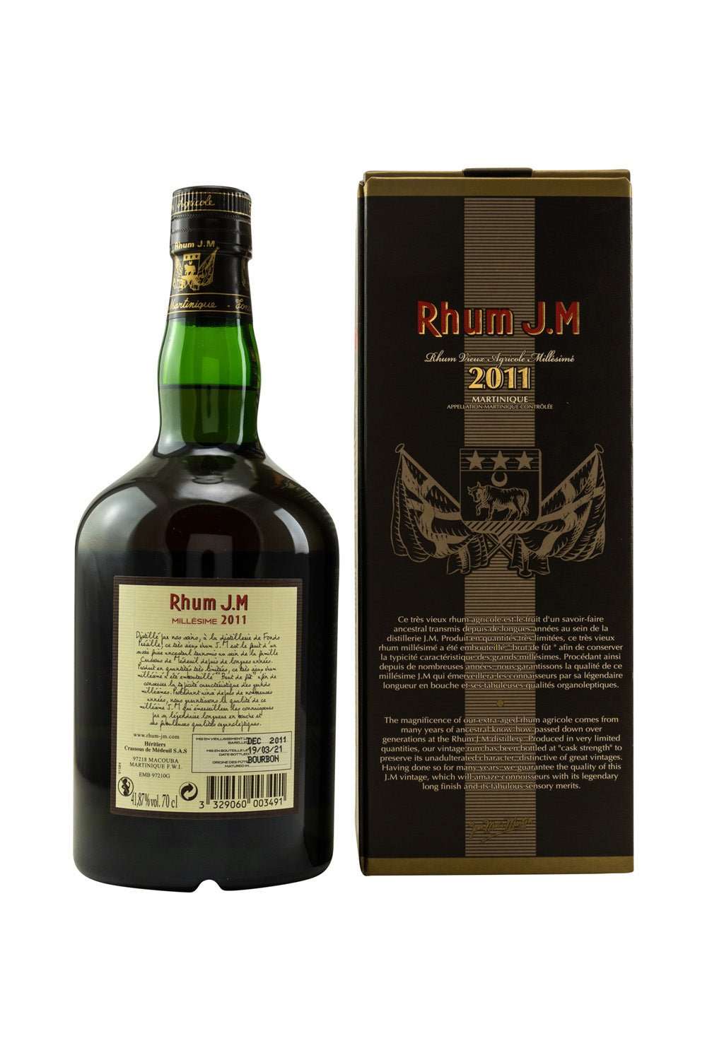 Rhum J.M 2011 Vintage 10 Jahre Cask Strength Rum Agricole 41,87% vol. 700ml - Maltimore