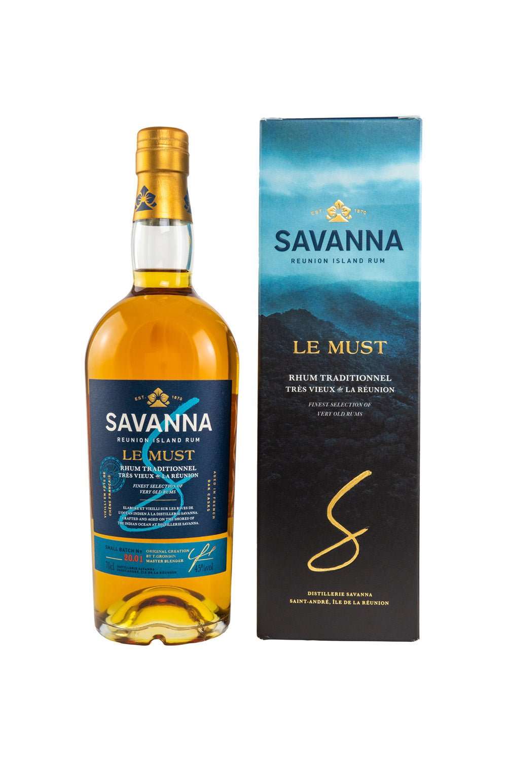 Savanna Le Must Rhum Traditionnel Vieux de la Reúnion Island Rum 45% vol. 700ml - Maltimore