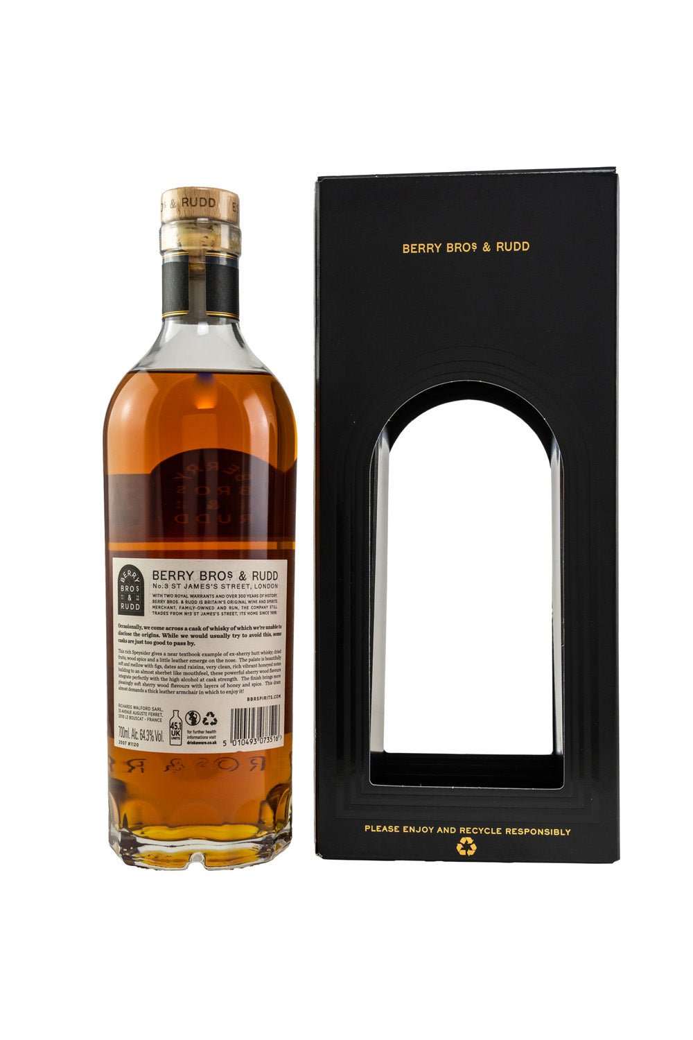 Secret Speyside 2007 BR Berry Brothers Sherry Butt for Kirsch Import #1120 64,3% vol. 700ml - Maltimore