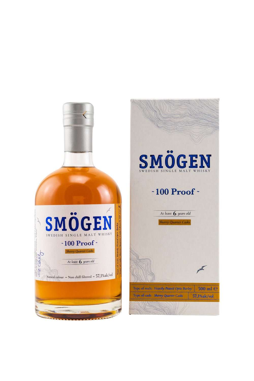 Smögen 100 Proof 6 y.o. Batch 2 Heavily Peated Swedish Single Malt 57,1% vol. 500ml - Maltimore