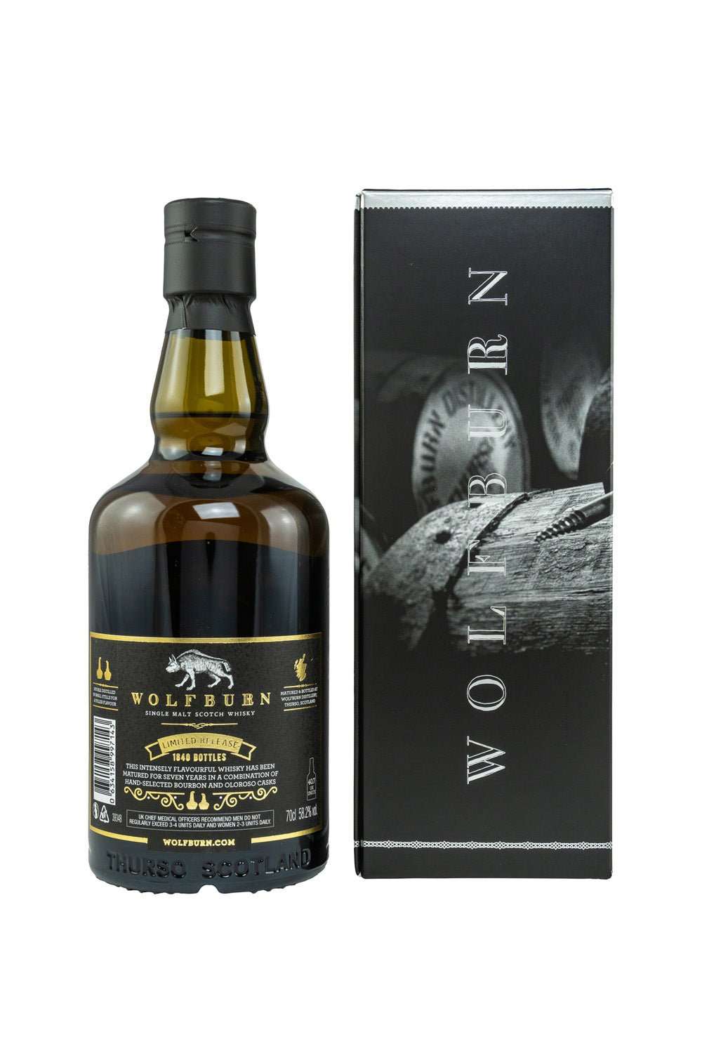 Wolfburn 7 Jahre Cask Strength Single Malt Scotch Whisky 58,2% 700ml - Maltimore