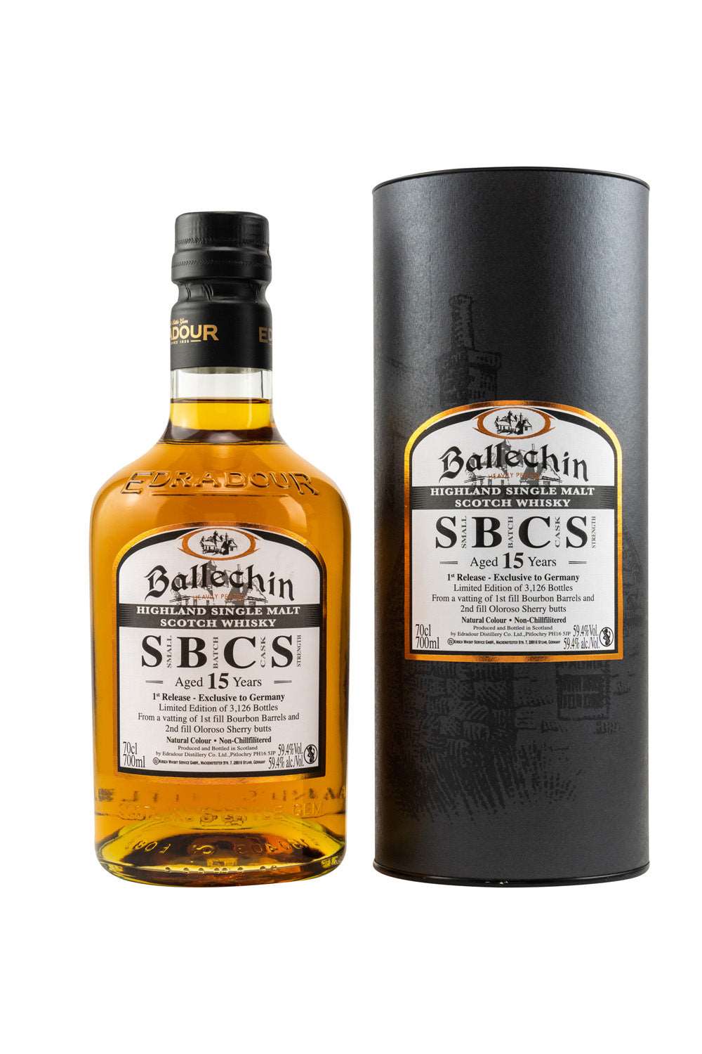Ballechin SBCS 15 Jahre Small Batch #1 Cask Strength 59,4% vol. 700ml - Maltimore