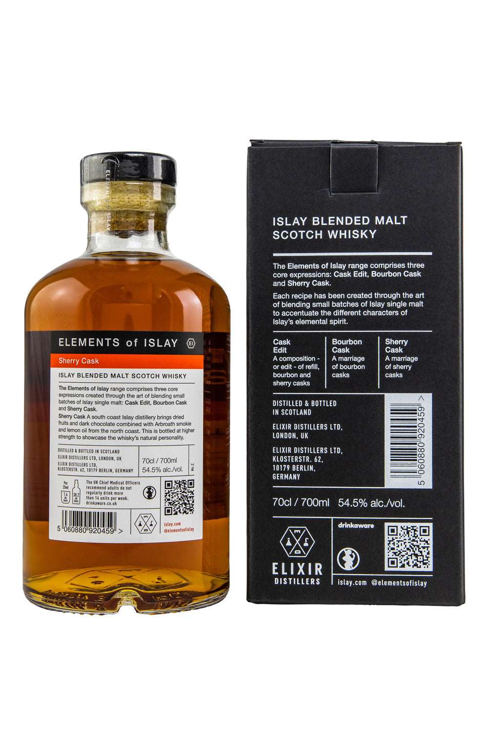 Elements of Islay Sherry Cask Islay Blended Malt Scotch Whisky 54,5% vol. 700ml - Maltimore