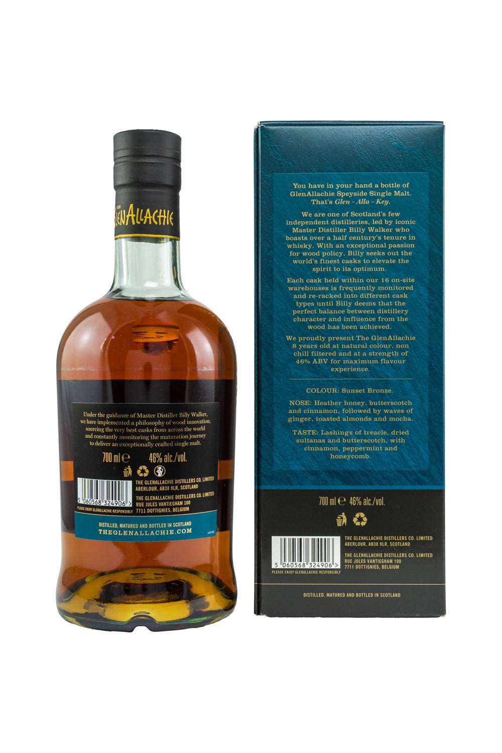 GlenAllachie 8 Jahre Speyside Single Malt Scotch Whisky 46% vol. 700ml - Maltimore