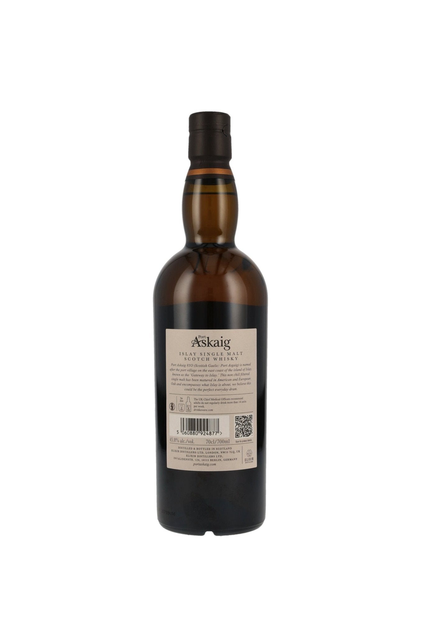 Port Askaig 8 Years Islay Single Malt Whisky Neue Ausstattung 45,8% 700ml - Maltimore
