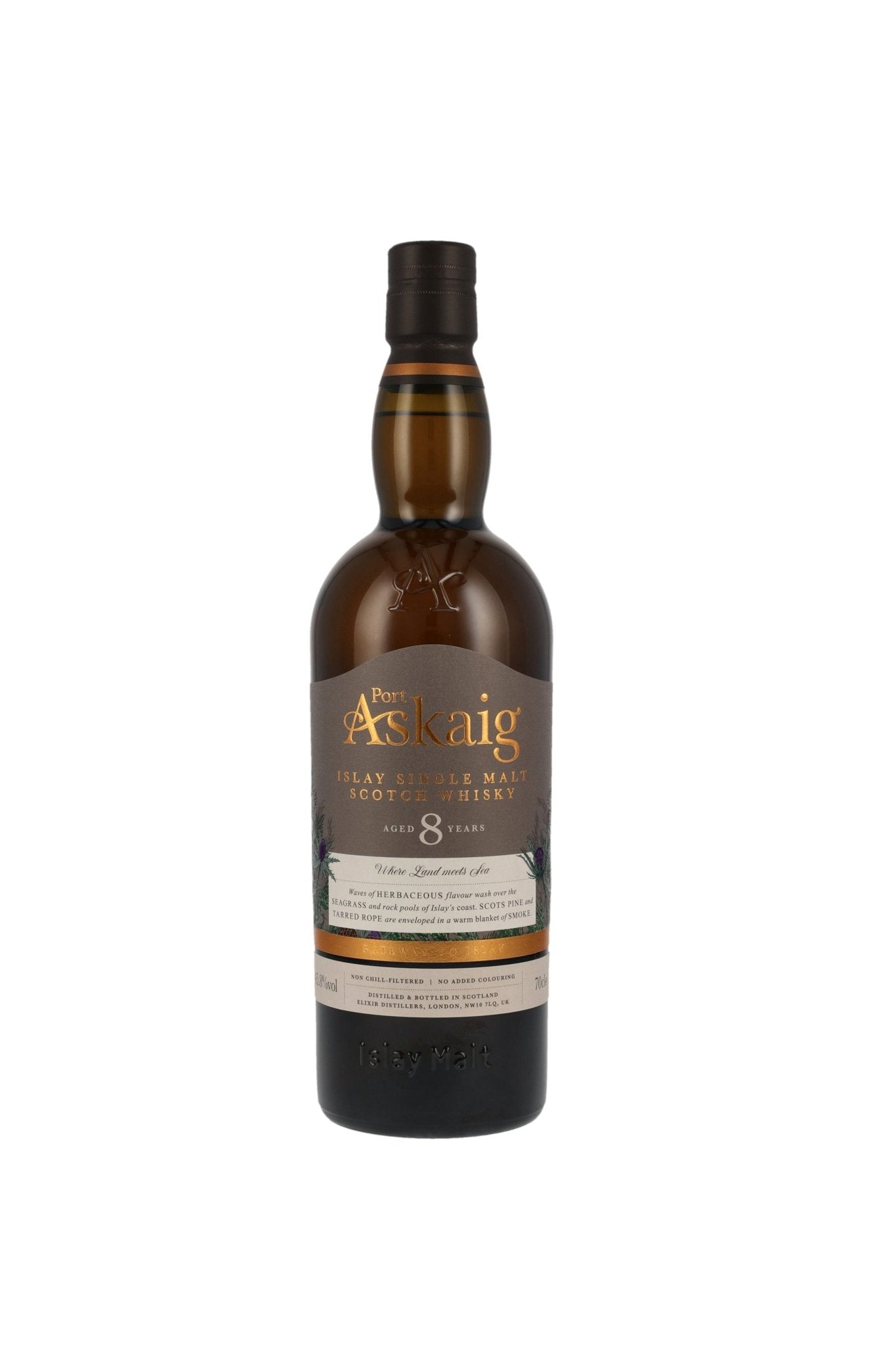 Port Askaig 8 Years Islay Single Malt Whisky Neue Ausstattung 45,8% 700ml - Maltimore